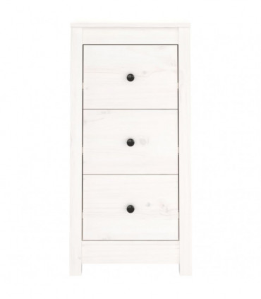 Sideboard White 40x35x80 cm Solid Wood Pine