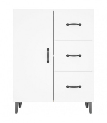 Sideboard White 69.5x34x90 cm Engineered Wood