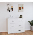 Sideboard White 80x33x70 cm Engineered Wood