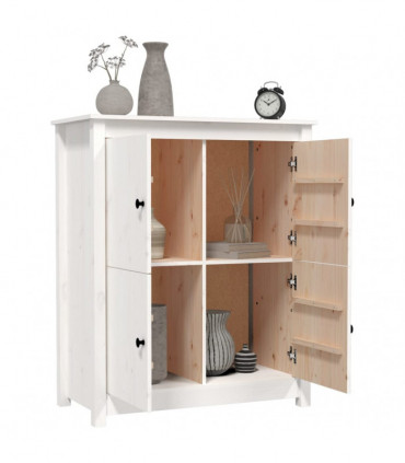 Sideboard White 83x41.5x100 cm Solid Wood Pine