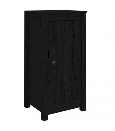 Sideboards 2 pcs Black 40x35x80 cm Solid Wood Pine