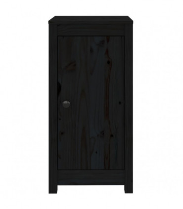 Sideboards 2 pcs Black 40x35x80 cm Solid Wood Pine