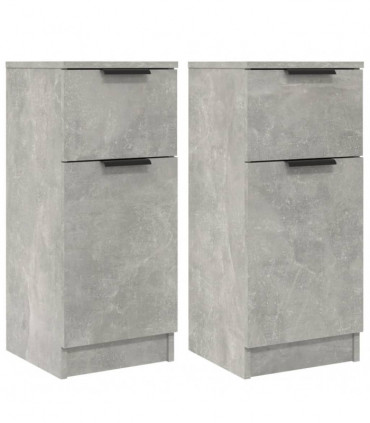 Sideboards 2 pcs Concrete Grey 30x30x70 cm Engineered Wood