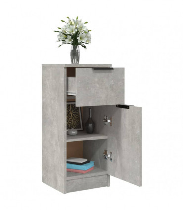 Sideboards 2 pcs Concrete Grey 30x30x70 cm Engineered Wood