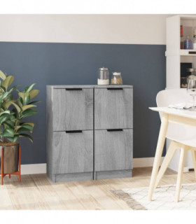 Sideboards 2 pcs Grey Sonoma 30x30x70 cm Engineered Wood