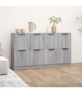 Sideboards 2 pcs Grey Sonoma 60x30x70 cm Engineered Wood