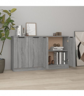 Sideboards 2 pcs Grey Sonoma 60x30x70 cm Engineered Wood