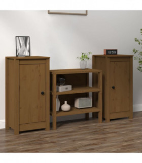 Sideboards 2 pcs Honey Brown 40x35x80 cm Solid Wood Pine
