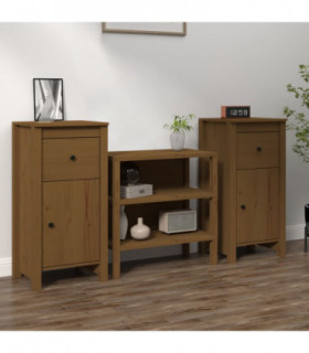 Sideboards 2 pcs Honey Brown 40x35x80 cm Solid Wood Pine