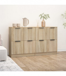 Sideboards 2 pcs Sonoma Oak 60x30x70 cm Engineered Wood
