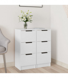 Sideboards 2 pcs White 30x30x70 cm Engineered Wood