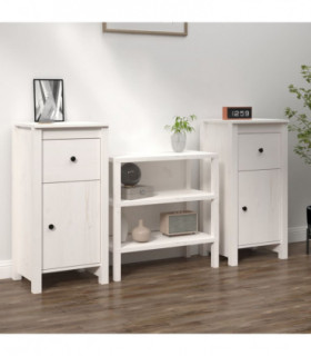 Sideboards 2 pcs White 40x35x80 cm Solid Wood Pine