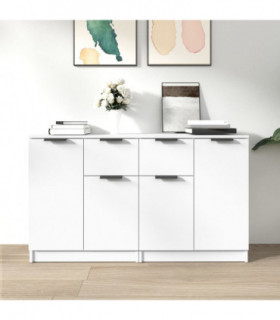 Sideboards 2 pcs White 60x30x70 cm Engineered Wood