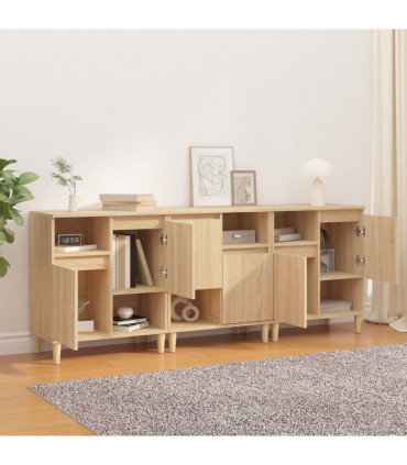 Sideboards 3 pcs Sonoma Oak 60x35x70 cm Engineered Wood