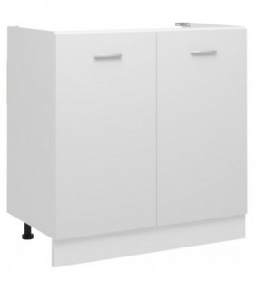 Sink Bottom Cabinet White 80x46x81.5 cm Engineered Wood
