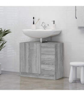 Sink Cabinet Grey Sonoma 63x30x54 cm Engineered Wood