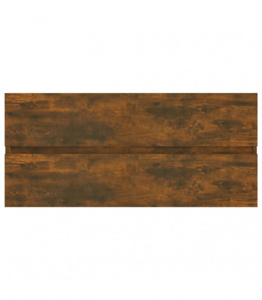 Sink Cabinet Smoked Oak 100x38.5x45 cm Engineered Wood