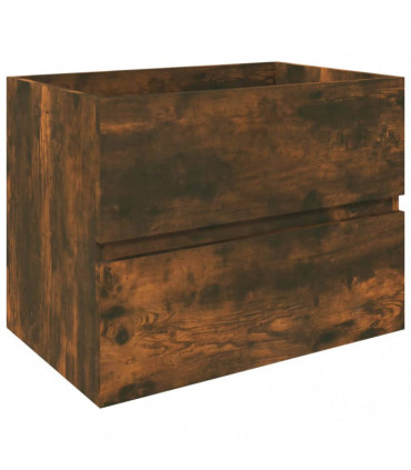 Sink Cabinet Smoked Oak 60x38.5x45 cm Engineered Wood