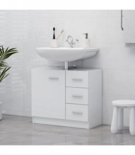 Sink Cabinet White 63x30x54 cm Engineered Wood