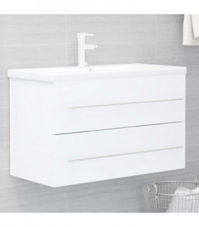 Sink Cabinet White 80x38.5x48 cm Engineered Wood