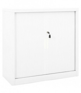 Sliding Door Cabinet White 90x40x90 cm Steel