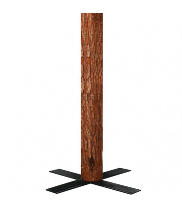 Slim Christmas Tree with Real Wood and Cones Green 210 cm PVC