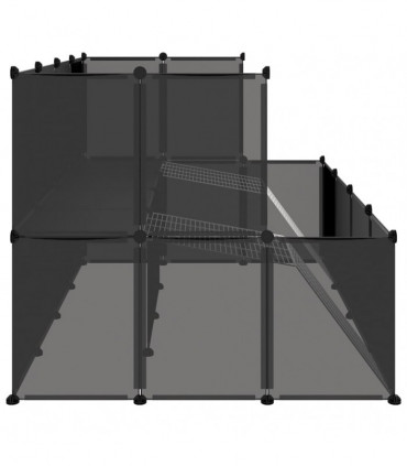 Small Animal Cage Black 143x107x93 cm PP and Steel