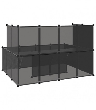 Small Animal Cage Black 143x107x93 cm PP and Steel
