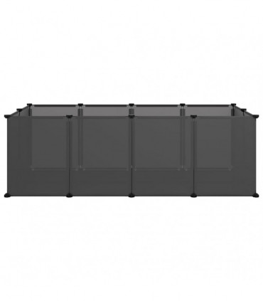 Small Animal Cage Black 144x74x46.5 cm PP and Steel