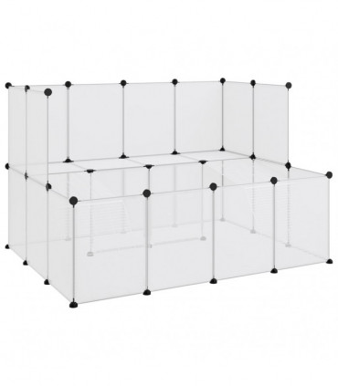 Small Animal Cage Transparent 143x107x93 cm PP and Steel
