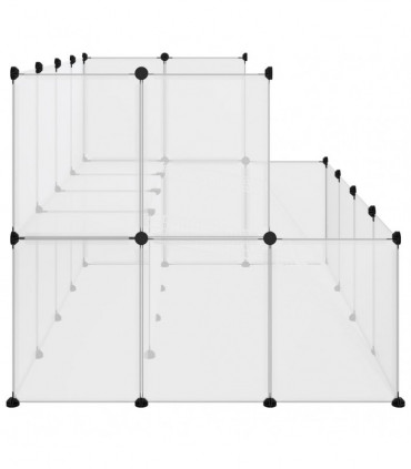 Small Animal Cage Transparent 143x107x93 cm PP and Steel
