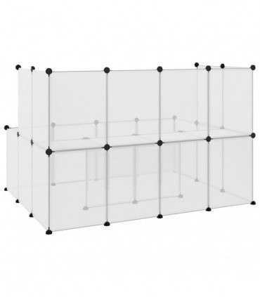 Small Animal Cage Transparent 143x107x93 cm PP and Steel