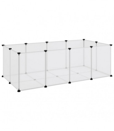 Small Animal Cage Transparent 144x74x46.5 cm PP and Steel