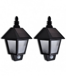 Solar Wall Lamp with Motion Sensor 2 pcs