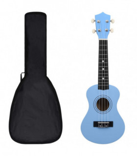 Soprano Ukulele Set with Bag for Kids Baby Blue 21"