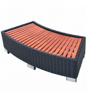 Spa Step Poly Rattan 92x45x25 cm Black