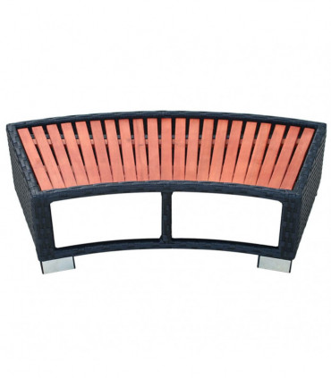 Spa Step Poly Rattan 92x45x25 cm Black