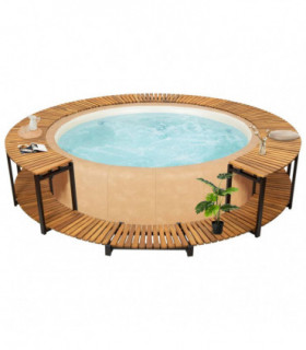 Spa Surround 273x53 cm Solid Acacia Wood