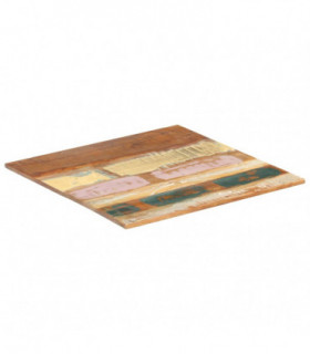 Square Table Top 60x60 cm 15-16 mm Solid Reclaimed Wood