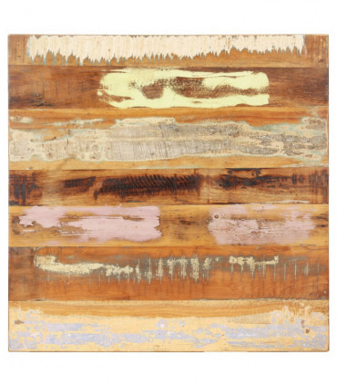 Square Table Top 70x70 cm 15-16 mm Solid Reclaimed Wood