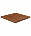 Square Table Top Dark Brown 80x80x4cm Treated Solid Wood Oak