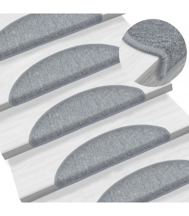 Stair Mats 10 pcs 56x20 cm Light Grey