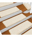 Stair Mats 10 pcs 65x25 cm White