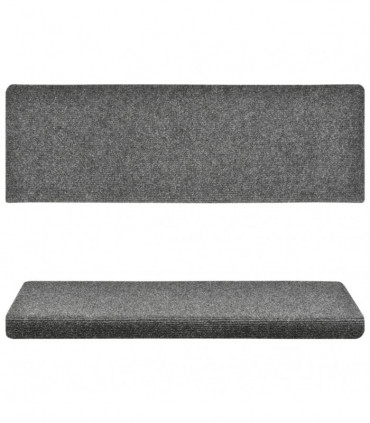 Stair Mats 10 pcs Light Grey 65x25 cm Needle Punch