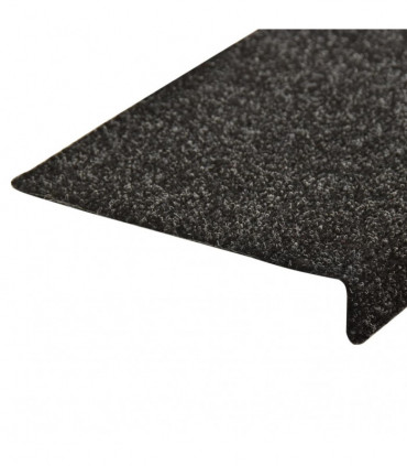 Stair Mats 15 pcs Needle Punch 65x25 cm Black