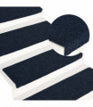 Stair Mats 15 pcs Needle Punch 65x25 cm Blue