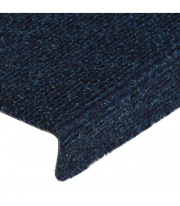 Stair Mats 15 pcs Needle Punch 65x25 cm Blue