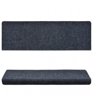 Stair Mats 15 pcs Needle Punch 65x25 cm Blue
