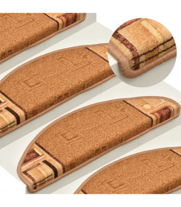 Stair Mats Self-adhesive 5 pcs 65x25 cm Beige