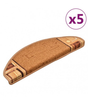 Stair Mats Self-adhesive 5 pcs 65x25 cm Beige